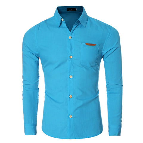 Men Long Sleeve Shirt Chemise Homme Men Shirt Camisas Hombre Vestir Mens Dress Shirts Hawaiian Camisa Social Masculina M-XXL