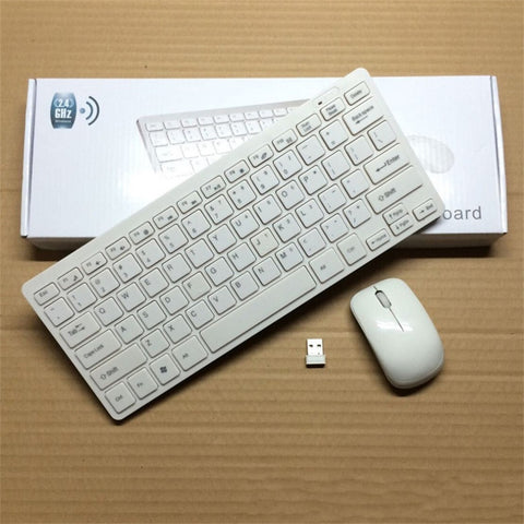 2016 Original Mini 03 2.4G Wireless Keyboard and Optical Mouse Combo 1600DPI White for Desktop Hot Promotion Drop Shipping
