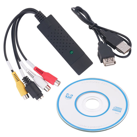High Quality Black USB 2.0 Video Capture Card Converter PC Adapter TV Audio DVD DVR VHS Drop Shipping