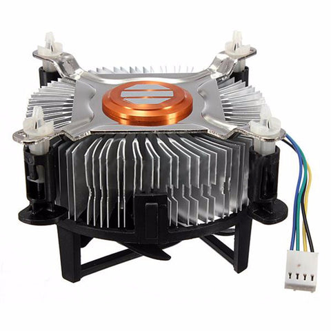High Quality Aluminum Material CPU Cooling Fan Cooler For Computer PC Quiet Silent Cooling Fan For 775/1155/1156 Drop Shipping