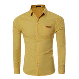 Men Long Sleeve Shirt Chemise Homme Men Shirt Camisas Hombre Vestir Mens Dress Shirts Hawaiian Camisa Social Masculina M-XXL