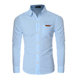 Men Long Sleeve Shirt Chemise Homme Men Shirt Camisas Hombre Vestir Mens Dress Shirts Hawaiian Camisa Social Masculina M-XXL