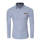 Men Long Sleeve Shirt Chemise Homme Men Shirt Camisas Hombre Vestir Mens Dress Shirts Hawaiian Camisa Social Masculina M-XXL