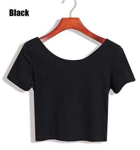 EAST KNITTING White Grey Black Women T-shirt Summer Style Crop Top Fashion Casual Basic Tops