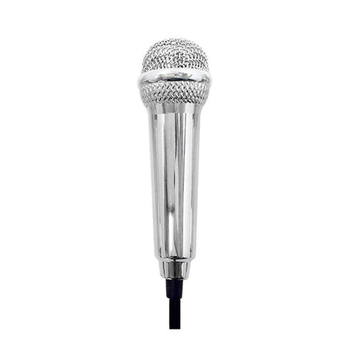 1pcs Mini 3.5mm Wired Microphone for Mobile Phone Tablet PC Laptop Speech Sing silver