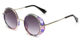 RunBird New 2016 Women Steampunk Goggles Mirror Lens Side Cyber Sunglasses Men Round Sun Glasses Retro Gafas De sol Hombre R012