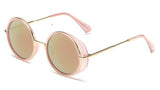 RunBird New 2016 Women Steampunk Goggles Mirror Lens Side Cyber Sunglasses Men Round Sun Glasses Retro Gafas De sol Hombre R012