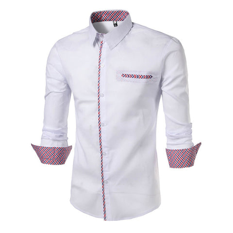 2017 Autumn New Fashion Camisa Masculina Brand Clothing Mens Striped Shirt Casual Long Sleeved Chemise Homme Slim Camisas Hombre