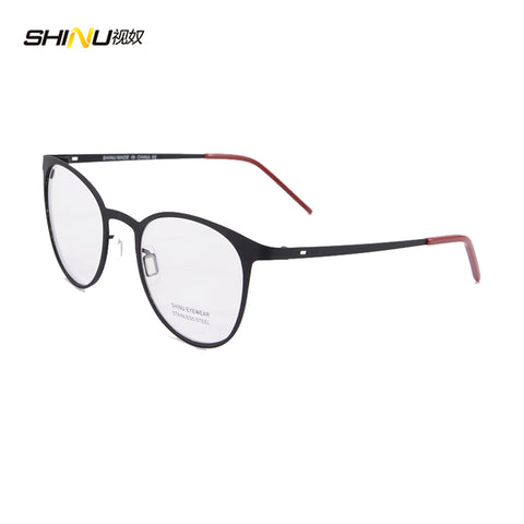 tecnologia round metal frame glasses women round eyeglass frames with clear lense unbreakable glass rubber paint  1475