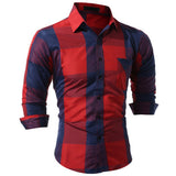 Men Long Sleeve Shirt Chemise Homme Men Striped Shirt Camisas Hombre Vestir Mens Plaid Shirt Hawaiian Camisa Social Masculina