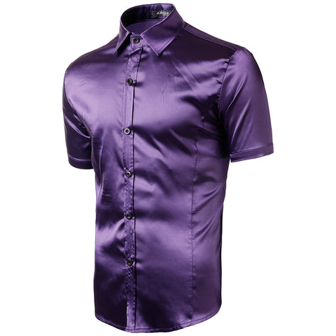 2017 new brand summer High quality Solid Color short Sleeve men dress Shirts casual Men Shirt camisa masculina camisas hombre