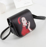 Vogue Star ! Bolsos Carteras Mujer Marca Women PU Leather Cat Wearing Glasses Print Messenger Handbag 2015 Women Bag YA40-207