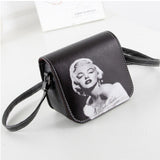 Vogue Star ! Bolsos Carteras Mujer Marca Women PU Leather Cat Wearing Glasses Print Messenger Handbag 2015 Women Bag YA40-207