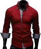 New 2016 Autumn Mens Long Sleeve Shirt Camisas Hombre Vestir Mens Dress Shirts Hawaiian Camisa Social Masculina M-XXL 13CS23