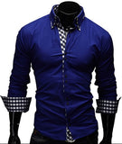 New 2016 Autumn Mens Long Sleeve Shirt Camisas Hombre Vestir Mens Dress Shirts Hawaiian Camisa Social Masculina M-XXL 13CS23