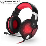 KOTION EACH G1000 Professional 3.5mm PC Gaming Bass Stereo Headset Microphone Noise Lsolation LED Light For Laptop Computer