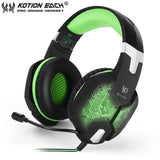 KOTION EACH G1000 Professional 3.5mm PC Gaming Bass Stereo Headset Microphone Noise Lsolation LED Light For Laptop Computer