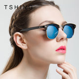 TSHING Classic Half Metal Club Sunglasses Men Women Brand Designer Glasses Mirror Sun Glasses Fashion Gafas Oculos De Sol UV400