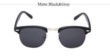 TSHING Classic Half Metal Club Sunglasses Men Women Brand Designer Glasses Mirror Sun Glasses Fashion Gafas Oculos De Sol UV400