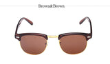 TSHING Classic Half Metal Club Sunglasses Men Women Brand Designer Glasses Mirror Sun Glasses Fashion Gafas Oculos De Sol UV400