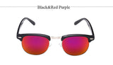 TSHING Classic Half Metal Club Sunglasses Men Women Brand Designer Glasses Mirror Sun Glasses Fashion Gafas Oculos De Sol UV400