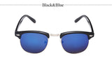 TSHING Classic Half Metal Club Sunglasses Men Women Brand Designer Glasses Mirror Sun Glasses Fashion Gafas Oculos De Sol UV400
