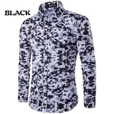 Luxury Shirt Men 2017 Brand Design Camouflage Chemise Homme Slim Fit Long Sleeve Mens Dress Shirts Elegant Camisas Hombre M-XXL