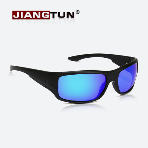 JIANGTUN Brand Designer Fashion Coating Mirror Blue Polarized Sunglasses Men Women Driving Sun Glasses gafas de sol hombre