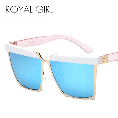 ROYAL GIRL 2017 Fashion Sunglasses Large Size Women Brand Designer Vintage Flat Top Shades Sun Glasses Female Oculos Gafas SS419