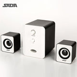 SADA Mini Portable Combination Speaker Stereo Desktop PC Laptop Computer Speaker 3.5mm Audio Jack USB