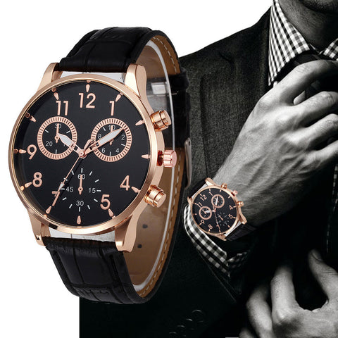 High Quality Business Men Watch Retro Design Leather Analog Alloy Quartz Wrist Watch Luminous Sport Men Wrist Watch reloj hombre