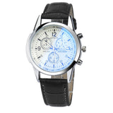 Smilelee Luxury Fashion Brand  Mens Quartz Watch Business Faux Leather Analog Watch Waterproof  Watches reloj hombre