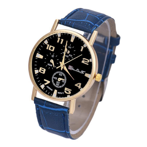 GENVIVIA Relojes Hombre 2017 Unisex Leather Band Analog Quartz Business Wrist Watch Wholesale Watches Lots Feature