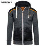 2017 Autumn Hoodie Men Sudaderas Hombre Hip Hop Male Brand Casual Leisure Zipper Jacket Hoodie Sweatshirt Slim Fit Men Hoody XXL