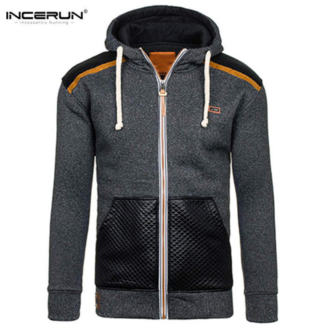 2017 Autumn Hoodie Men Sudaderas Hombre Hip Hop Male Brand Casual Leisure Zipper Jacket Hoodie Sweatshirt Slim Fit Men Hoody XXL