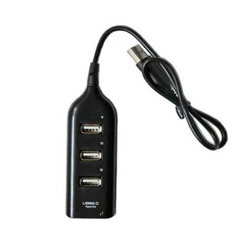 2017 New Arrival USB Hub data line Black USB 2.0 Hi-Speed 4-Port Splitter Cable Hub Adapter For PC Computer