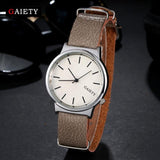 reloj New Fashion GAIETY Top Brand Women Watches Wrist Men Watch Wristwatch Military Casual Faux Leather Stripes reloj hombre 2017 #43