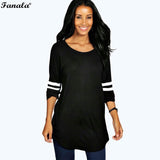 FANALA T-shirts Women 2017 Spring Autumn Long Sleeve Base Ball Long Female T-Shirt Casual Shirt Women Basic Top Tees Plus Size