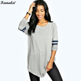 FANALA T-shirts Women 2017 Spring Autumn Long Sleeve Base Ball Long Female T-Shirt Casual Shirt Women Basic Top Tees Plus Size
