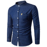 Autumn men denim shirt long sleeve camisa masculina shirt with holes men brand fashion leisure casual jeans clothes shirt hombre
