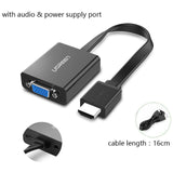 Ugreen HDMI to VGA adapter Digital to Analog Video Audio Converter Cable hdmi vga connector for Xbox 360 PS4 PC Laptop TV Box