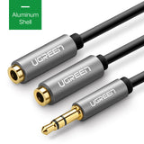 Ugreen Audio Cable Jack 3.5mm Male to 2 Female Earphone Extension Cable 3.5mm Headphone Splitter Adapter for iphone Laptop