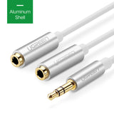 Ugreen Audio Cable Jack 3.5mm Male to 2 Female Earphone Extension Cable 3.5mm Headphone Splitter Adapter for iphone Laptop