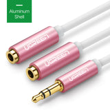 Ugreen Audio Cable Jack 3.5mm Male to 2 Female Earphone Extension Cable 3.5mm Headphone Splitter Adapter for iphone Laptop