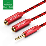 Ugreen Audio Cable Jack 3.5mm Male to 2 Female Earphone Extension Cable 3.5mm Headphone Splitter Adapter for iphone Laptop