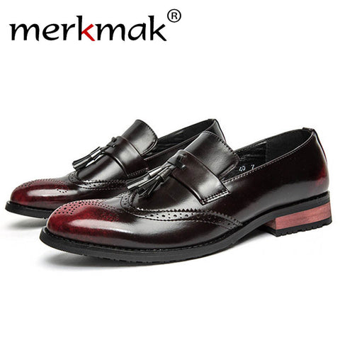 Merkmak Hot Sale Men's Flats Shoes 2017 Casual Retro Oxfords Men Driving Leather Footwear Shoes Fashion Zapatos Hombre Wholesale