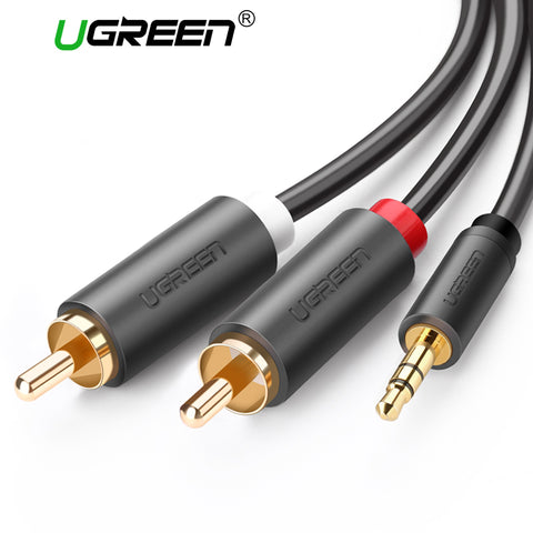 Ugreen RCA 3.5mm jack Cable 2 RCA Male to 3.5 mm Male Audio Cable 1M 2M 3M Aux Cable for Edifer Home Theater DVD Headphone PC