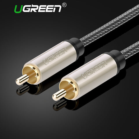Ugreen RCA to RCA Male to Male Coaxial Cable Stereo Audio Cable Nylon Braided 3m 5m 10m RCA Video Cable for TV Amplifier Home