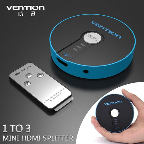 VENTION Mini 3 Port HDMI Switch Switcher HDMI Splitter HDMI Port for PS3 PS4 Xbox 360 PC DV DVD HDTV 1080P 3 Input to 1 Output
