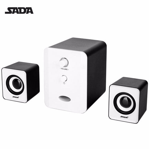 SADA Portable Combination Speaker Column Computer Speakers 2.1 USB Channels 3W Laptop Speakers PC
